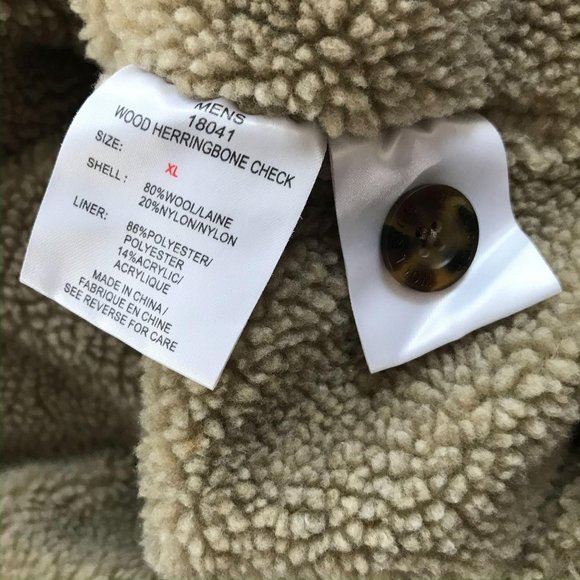 Woolrich Teton Herringbone Check Fleece Wool Vest - Picture 6 of 7